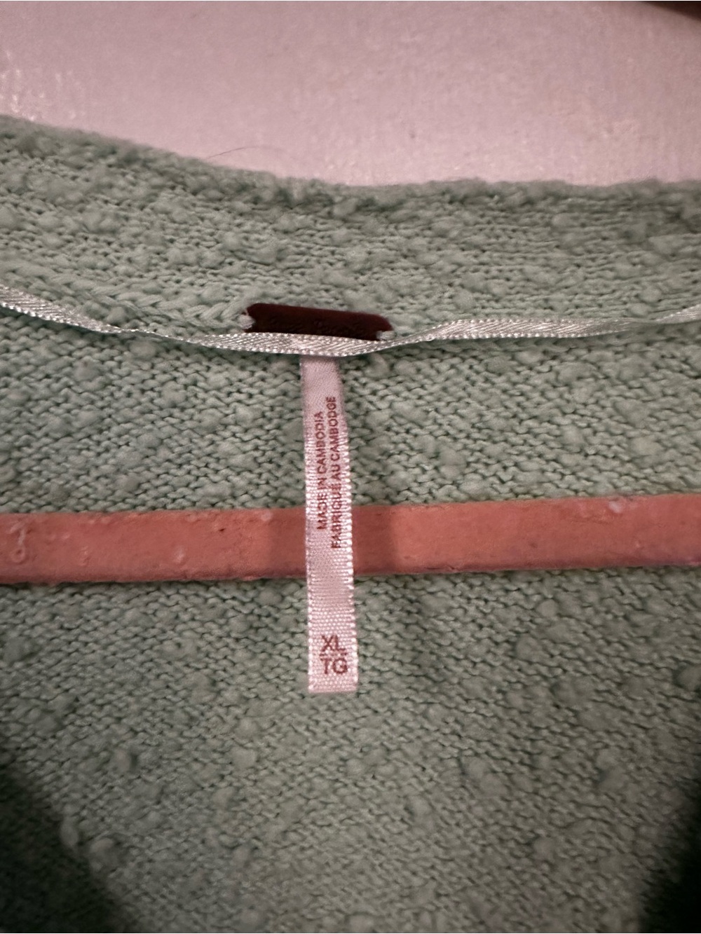 Free People Mint Green V-Neck Button Front Cardigan - Picture 6 of 6
